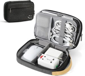 Travelkin Cord Organizer Travel, Cable Organizer For Electronic Accessories | Expandable electronics bag,tech organizer travel case, charger organizer travel case for Card,Usbs, travel essentials